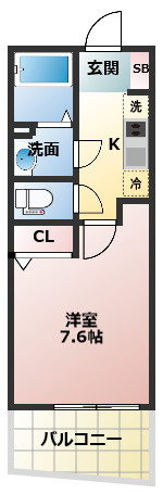 ルクレ阿波座レジデンス　仲介手数料無料の間取り