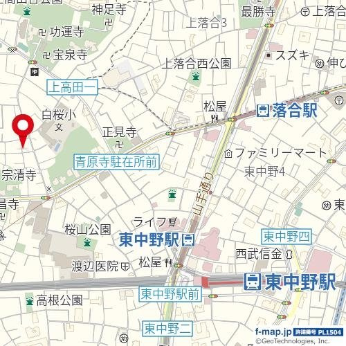 ＥＳ－Ｇｒａｎｄｅ東中野の地図