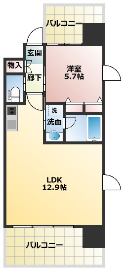 Dimus福島の間取り