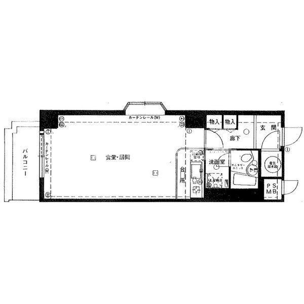 パレロワイヤル順慶町の間取り