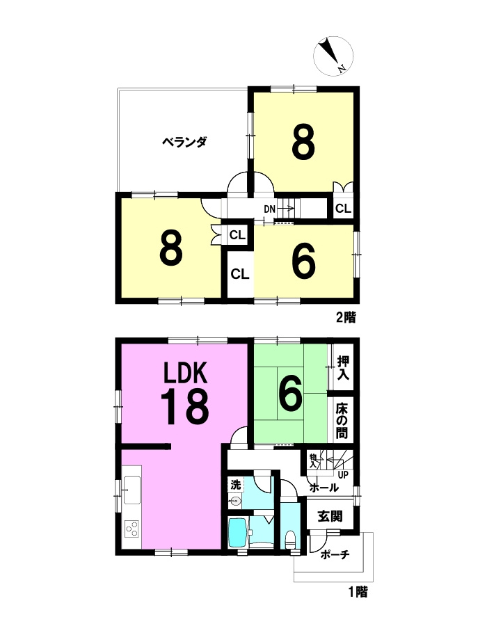 河輪町の間取り|4LDKになります。