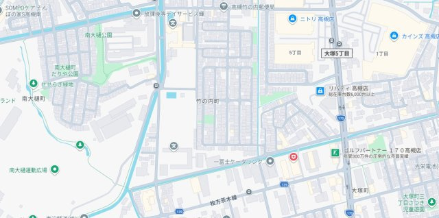 高槻市大塚町　第1期　新築一戸建ての地図