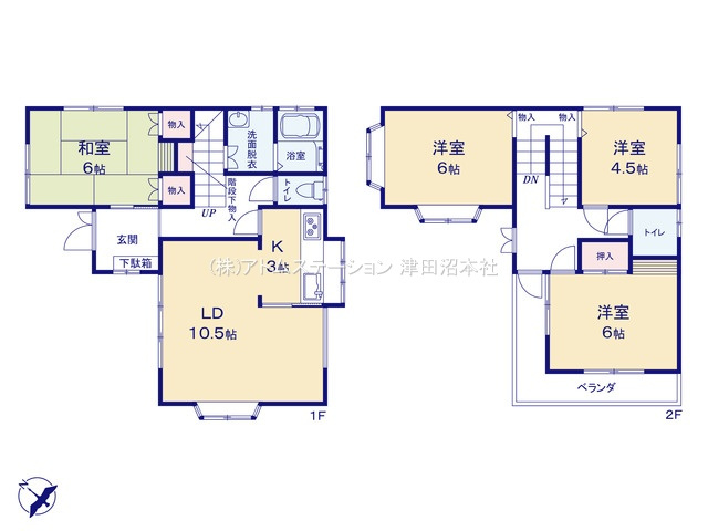 【間取り】 | アトムセレクト船橋市咲が丘4丁目中古戸建て
