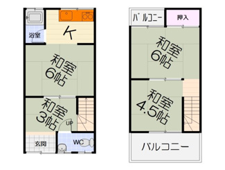 【間取り】 | 加茂１丁目テラスハウス