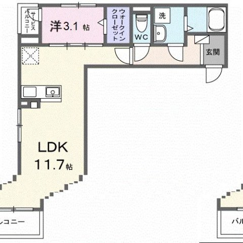 メゾン　リッシュの間取り