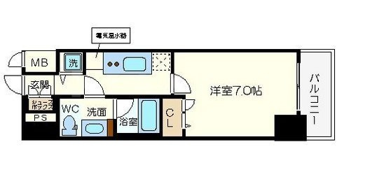 ラブ心斎橋ウエストの間取り|LUV☆心斎橋WEST　間取り