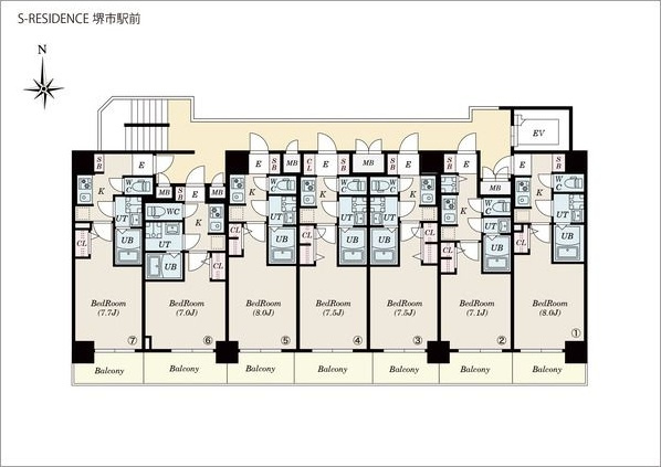 【区画図】 | S-RESIDENCE堺市駅前