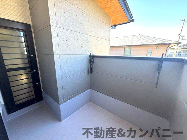 CS南斎院分譲住宅のバルコニー|落ち着いた時間を過ごせるバルコニーです
