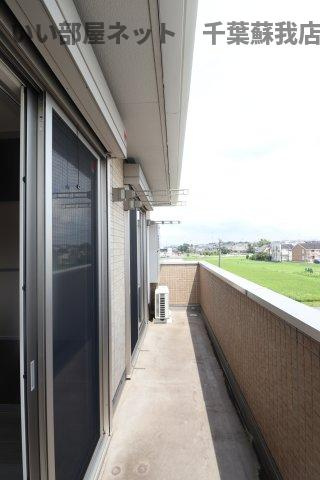 サンクレールＡＢ　Ａのバルコニー|お洗濯にも便利なバルコニー付き