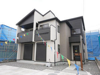【外観】 | 中央市成島 オール電化新築戸建 全2棟 2号棟 南道路 車3 | モダンな外観