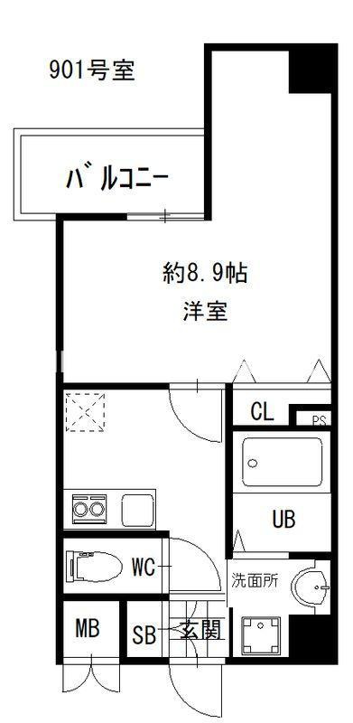 クレアート大手前グランアクシアの間取り