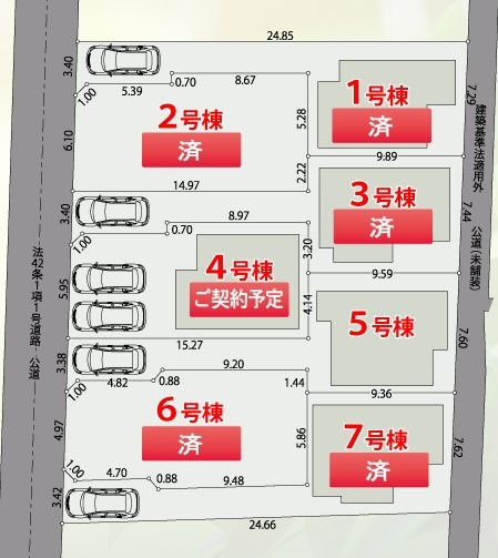 小平市小川東町5丁目 新築戸建て 武蔵野線 新小平駅の区画図