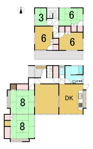 山田町蔵ノ内 中古一戸建ての間取り