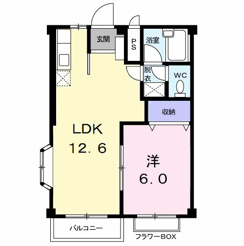 レジデンスササハラの間取り