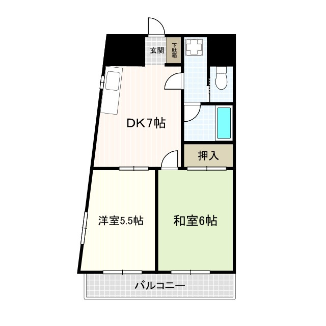 三鷹市下連雀４丁目の賃貸マンションの間取り