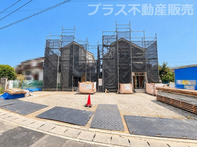 【外観】 | 福岡市西区拾六町3丁目　A号棟（全2棟）【仲介手数料無料・0円】 | 現地写真。プラス不動産販売なら、現場の全ての棟をまとめてご見学頂けます。