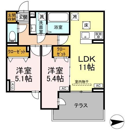 オルテンシアの間取り