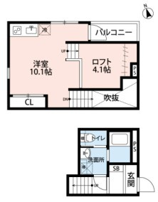 松戸市新松戸北２丁目のアパートの間取り