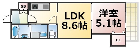 【間取り】 | クリエオーレ林寺　仲介手数料無料