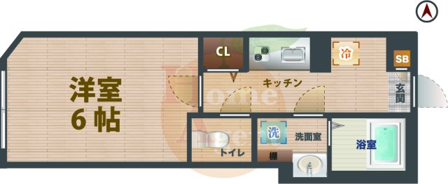 【間取り】 | タスキsmart中野 | 1Kのお部屋です。