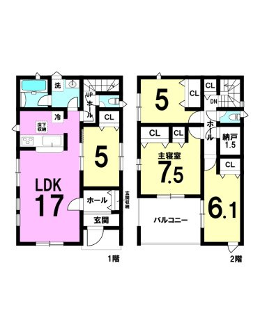 中野町 第2の間取り|4LDKになります。