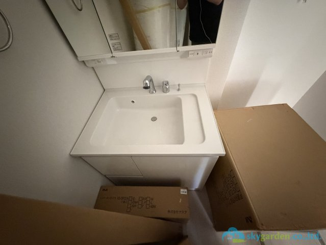 厚木市上落合2期　新築戸建　全3棟3号棟の独立洗面台