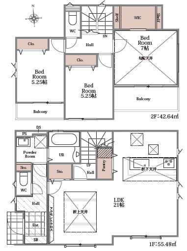 厚木市上落合2期　新築戸建　全3棟3号棟