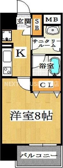 ディオレクレスト東心斎橋の間取り
