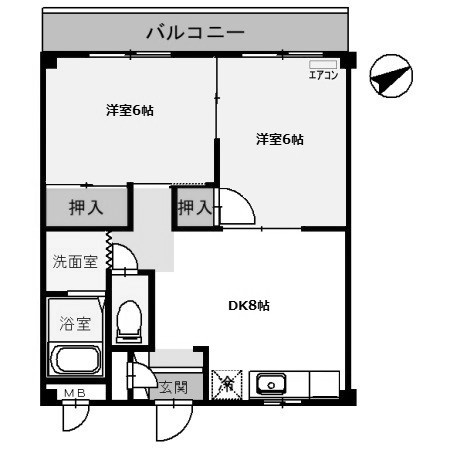 【間取り】 | コーポＫ-1