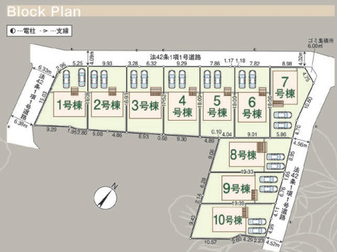 日高市中鹿山第7　全10棟　新築戸建　クレイドルガーデンの区画図