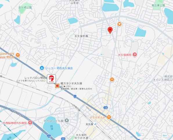 明石市大久保町大窪　土地の地図