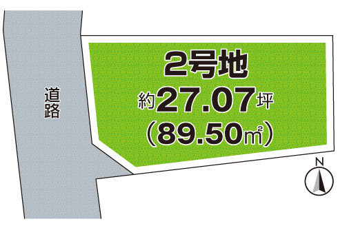 豊中市稲津町　第1期　売土地の土地図|2号地