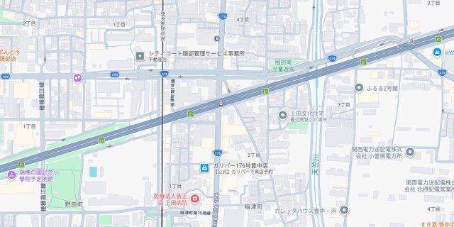 豊中市稲津町　第1期　売土地の地図
