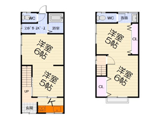 【間取り】 | 津久野町3丁貸家