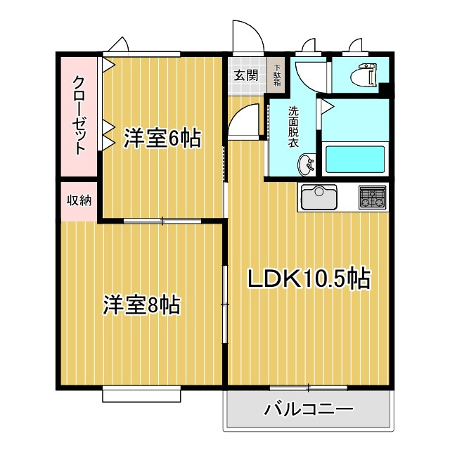 コーポ１９２Ⅰの間取り