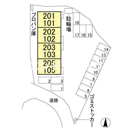 オペラハウス青柳　Ⅱの区画図|高崎、前橋エリアのお部屋探しはエンドスケープまで！お客様の理想お聞かせ下さい♪