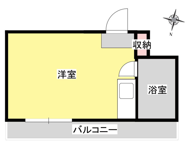 【間取り】 | メゾン・ド・ノア元横山 | ワンルームは一人暮らしに最適で家賃を抑えやすく掃除も楽な点が魅力です。生活空間がコンパクトにまとまるため、動線が短く、生活しやすいです。家具の配置も工夫次第で個性を出しやすく、自由な空間を楽しめます。