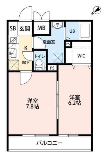 エフマーレ咲ヶ丘の間取り