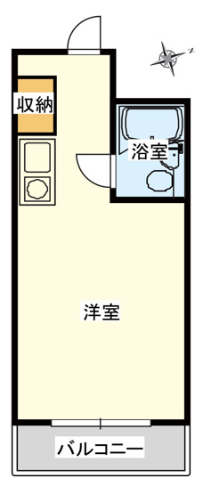 【間取り】 | トップ西八王子 | ワンルームは一人暮らしに最適で家賃を抑えやすく掃除も楽な点が魅力です。生活空間がコンパクトにまとまるため、動線が短く、生活しやすいです。家具の配置も工夫次第で個性を出しやすく、自由な空間を楽しめます。