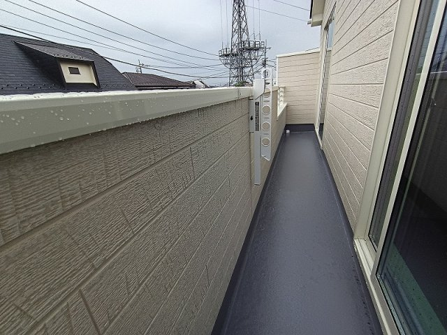 ハートフルタウン 高崎市並榎町新築のバルコニー|現地撮影
