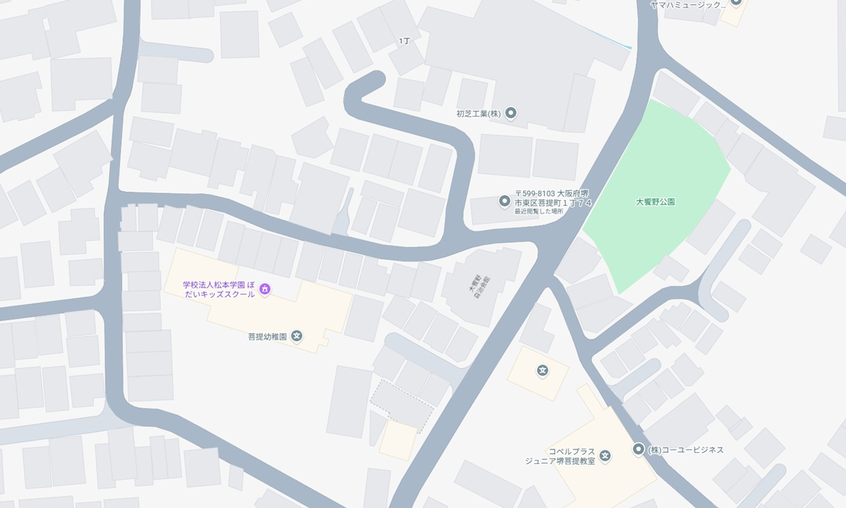 堺市東区菩提町　第1期　新築一戸建ての地図