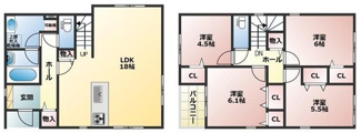 【間取り】 | 明石市上ノ丸一丁目　新築戸建 | 5680万円、4LDK、土地面積169.75平米、建物面積99.16平米 ■長期優良認定住宅♪
■耐震最上等級3取得♪
■ゆとりのある4LDK♪LDK18帖以上♪