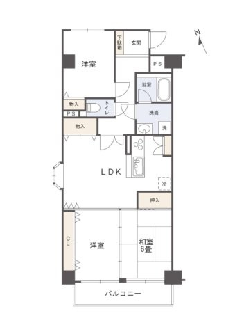 サン・エアポートNODAの間取り|壁芯面積69.86㎡の3LDKのお部屋になります。
3階の南西角部屋で、風通し・採光ともに良好です。