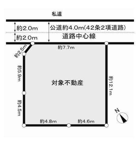 ◎藤沢市鵠沼海岸5丁目　中古戸建の区画図|土地図☆