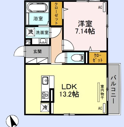 クリスタ　Bの間取り