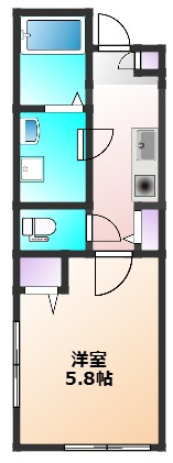 東村山市本町４丁目のアパートの間取り