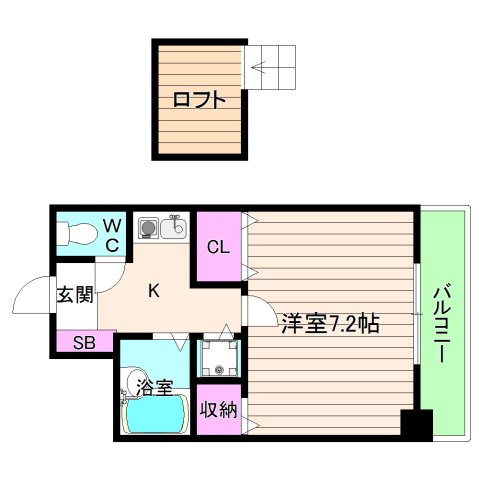 大阪市城東区野江２丁目の賃貸マンションの間取り