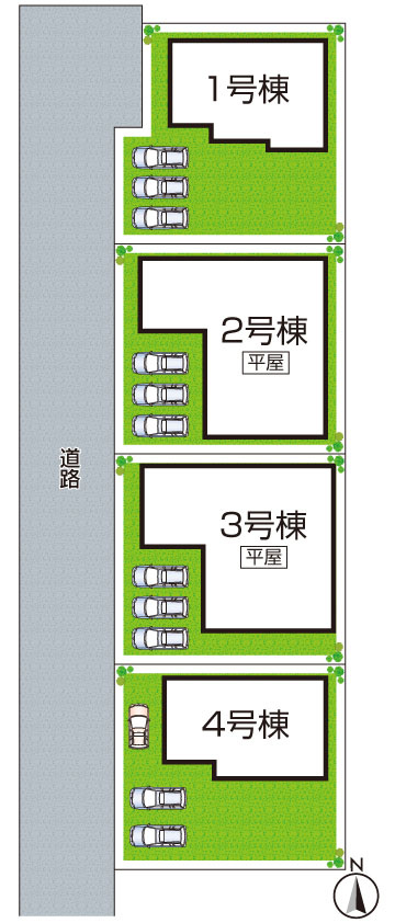 ●29(土)30(日)現地説明会！　磯城郡田原本町黒田　全4邸の区画図|全4区画
