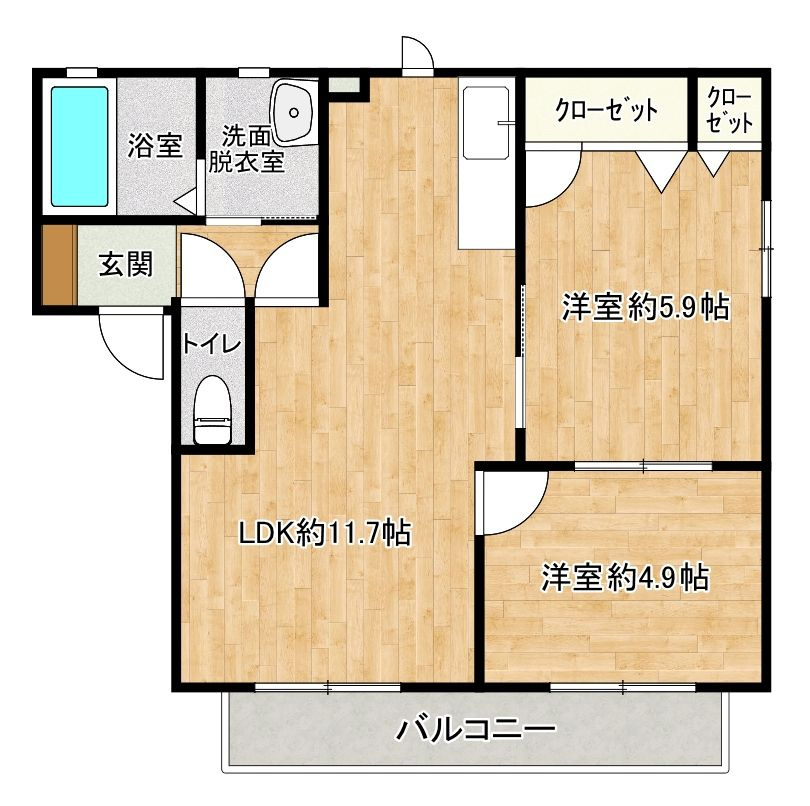 グランシード三苫A棟の間取り