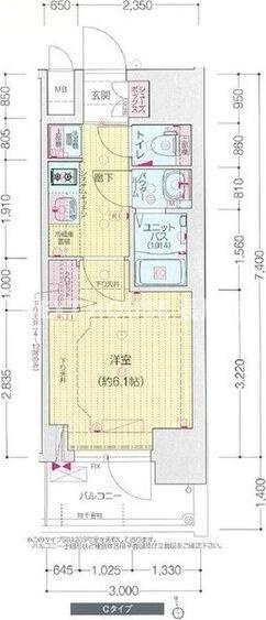 プレサンス松屋町ヴィゴラスの間取り